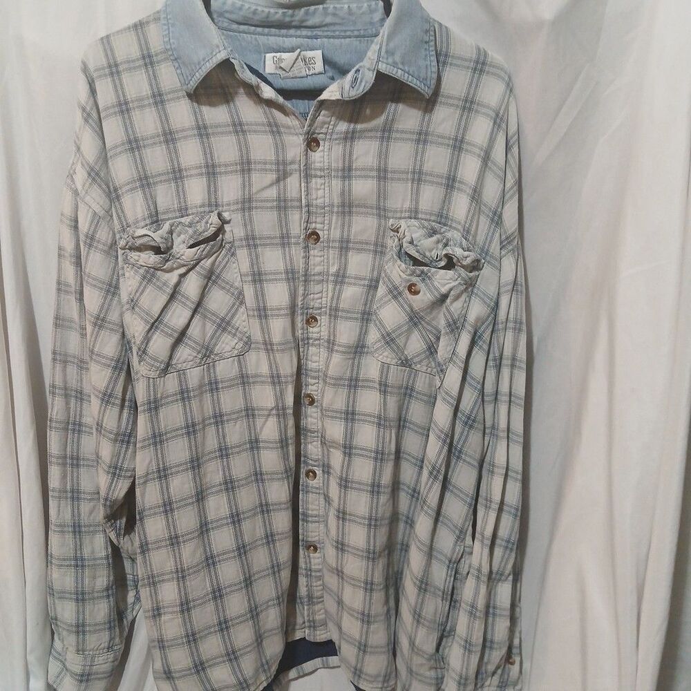 Vintage Great Lakes Recreation Men’s Shirt Sz XL Plaid Long Sleeve  Thermal Read